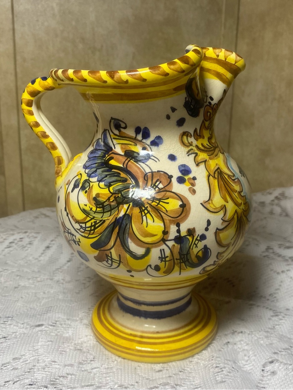 Vintage Svit Kamnik Slovenian Majolica Medieval Dragon Style Pottery Wine Jug - Picture 7 of 7